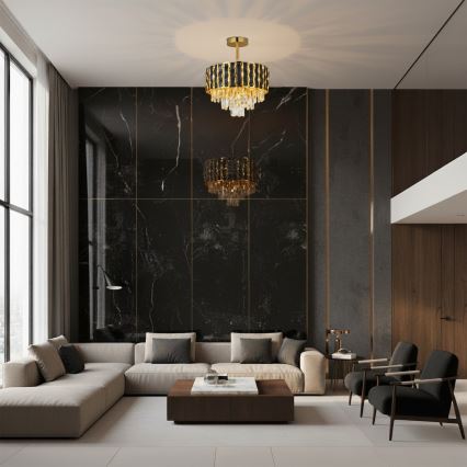 Brilagi - Lustră aplicată CRISTAL, 5 x E14, 40 W, 230 V, Ø 38 cm