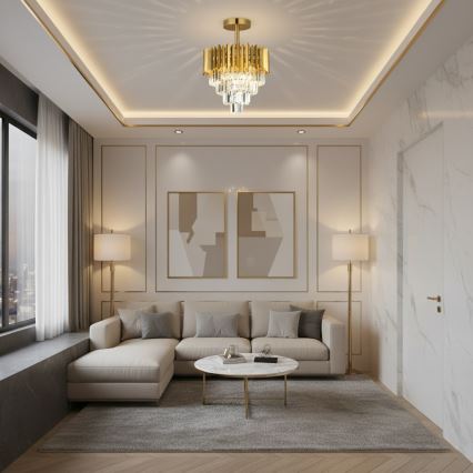 Brilagi - Lustră aplicată CRISTAL 5xE14/40W/230V Ø 43 cm