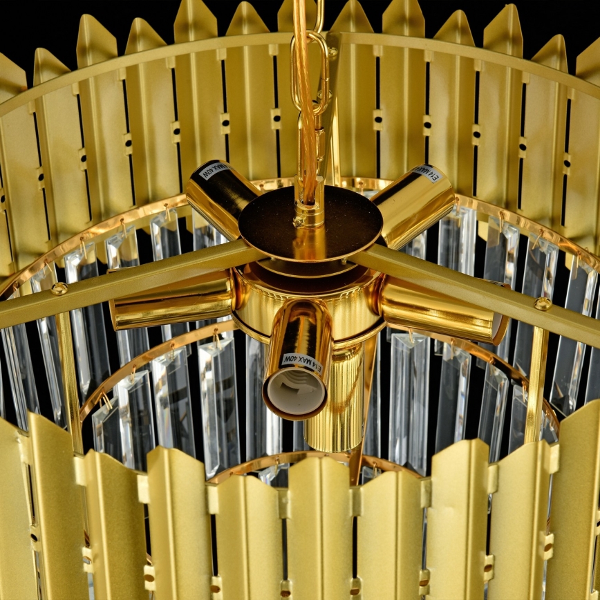 Brilagi - Lustră aplicată CRISTAL 5xE14/40W/230V Ø 43 cm