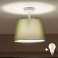 Brilagi - Lustră aplicată cu LED CERIA 1xE27/60W/230V Ø 30 cm alb/verde