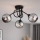 Brilagi - Lustră aplicată DIOR 3xE27/60W/230V negru/gri fumuriu