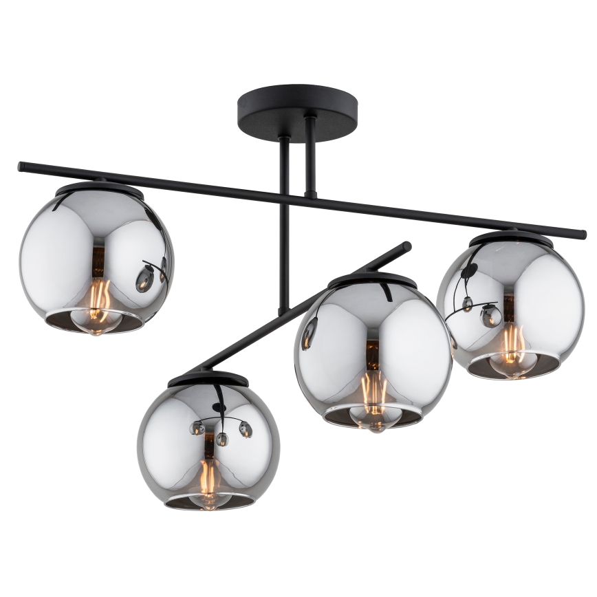 BRILAGI - Lustră aplicată DIOR 4xE27/60W/230V negru/gri fumuriu