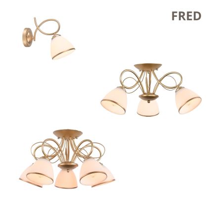 Brilagi - Lustră aplicată FRED 3xE27/60W/230V Ø 59 cm bronz