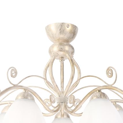 Brilagi - Lustră aplicată LED ANTICO 5xE27/60W/230V 3000K patină albă