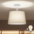 Brilagi - Lustră aplicată LED CERIA 1xE27/60W/230V Ø 30 cm alb/gri