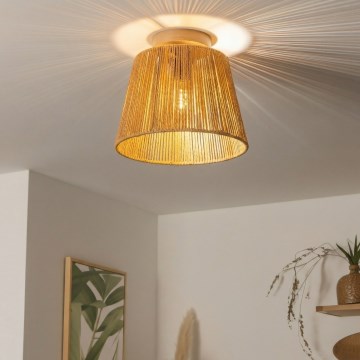 Brilagi - Lustră aplicată LED CERIA BOHO, 1xE27/40W/230V, Ø 28 cm, maro/stejar