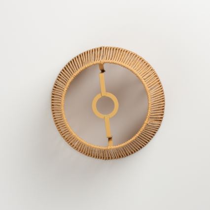 Brilagi - Lustră aplicată LED CERIA BOHO, 1xE27/40W/230V, Ø 28 cm, maro/stejar