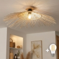 BRILAGI - Lustră aplicată LED CERIA BOHO 1xE27/40W/230V Ø 70 cm bambus/stejar