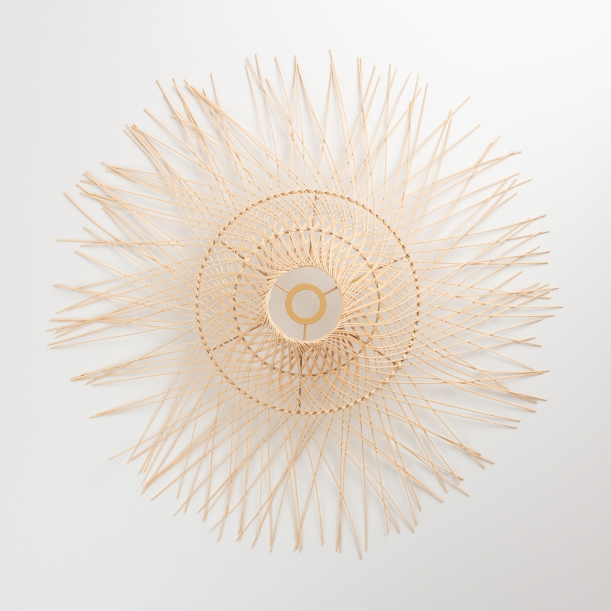 Brilagi - Lustră aplicată LED CERIA BOHO 1xE27/40W/230V Ø 70 cm bambus/stejar