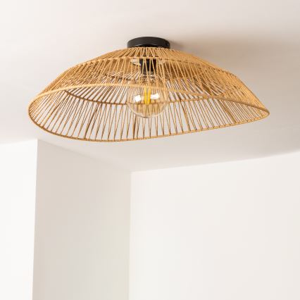 Brilagi - Lustră aplicată LED CERIA BOHO 1xE27/40W/230V Ø 70 cm maro