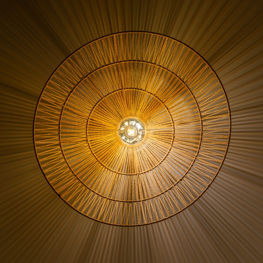 Brilagi - Lustră aplicată LED CERIA BOHO 1xE27/40W/230V Ø 70 cm maro