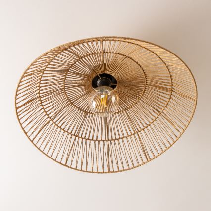 Brilagi - Lustră aplicată LED CERIA BOHO 1xE27/40W/230V Ø 70 cm maro