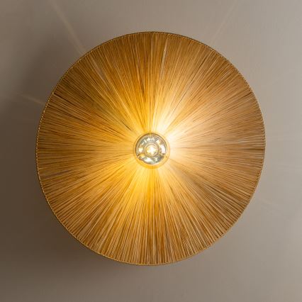 Brilagi - Lustră aplicată LED CERIA BOHO 1xE27/40W/230V, Ø 80 cm, rafie