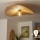Brilagi - Lustră aplicată LED CERIA BOHO, 1xE27/40W/230V, Ø 80 cm, rafie/stejar