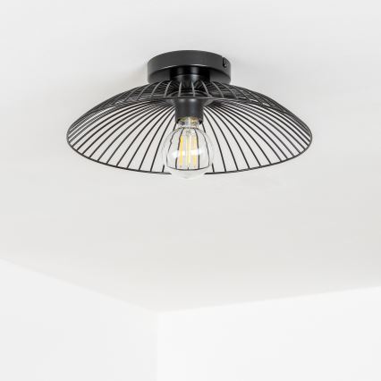 Brilagi - Lustră aplicată LED CERIA WIRE, 1xE27/40W/230V, Ø 26 cm, negru