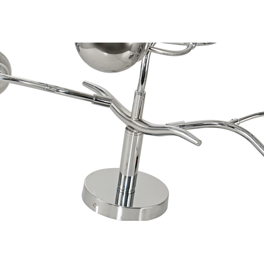 Brilagi - Lustră aplicată LED MISTEL 9xG9/3W/230V negru-crom/sticlă fumurie