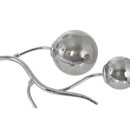 Brilagi - Lustră aplicată LED MISTEL 9xG9/3W/230V negru-crom/sticlă fumurie