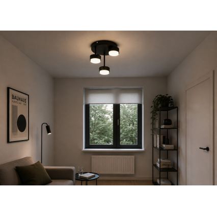 Brilagi - LED RGB+CCT plafonieră aplicată reglabilă MONO 3xGX53/14W/230V 2700-6500K Wi-Fi Tuya neagră