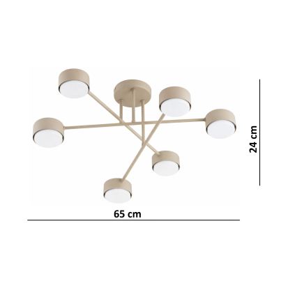 Brilagi - Plafonieră aplicată LED RGB+CCT dimmabilă MONO 6xGX53/14W/230V 2700-6500K Wi-Fi Tuya neagră