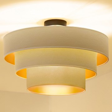 Brilagi - Lustră aplicată LUNETA 1xE27/60W/230V Ø 40 cm crem/auriu