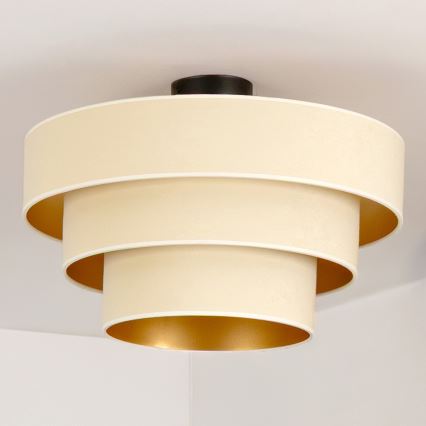 Brilagi - Lustră aplicată LUNETA 1xE27/60W/230V Ø 40 cm crem/auriu