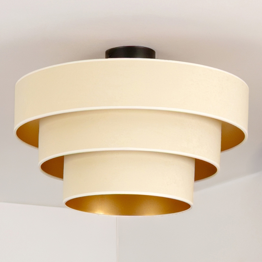 Brilagi - Lustră aplicată LUNETA 1xE27/60W/230V Ø 40 cm crem/auriu