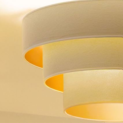 Brilagi - Lustră aplicată LUNETA 1xE27/60W/230V Ø 40 cm crem/auriu