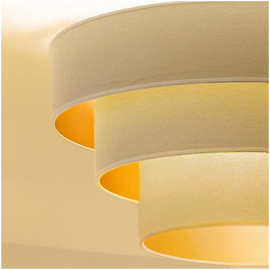 Brilagi - Lustră aplicată LUNETA 1xE27/60W/230V Ø 40 cm crem/auriu