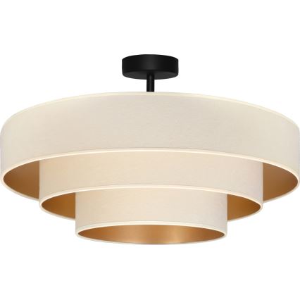 Brilagi - Lustră aplicată LUNETA 3xE27/60W/230V Ø 80 cm crem/auriu