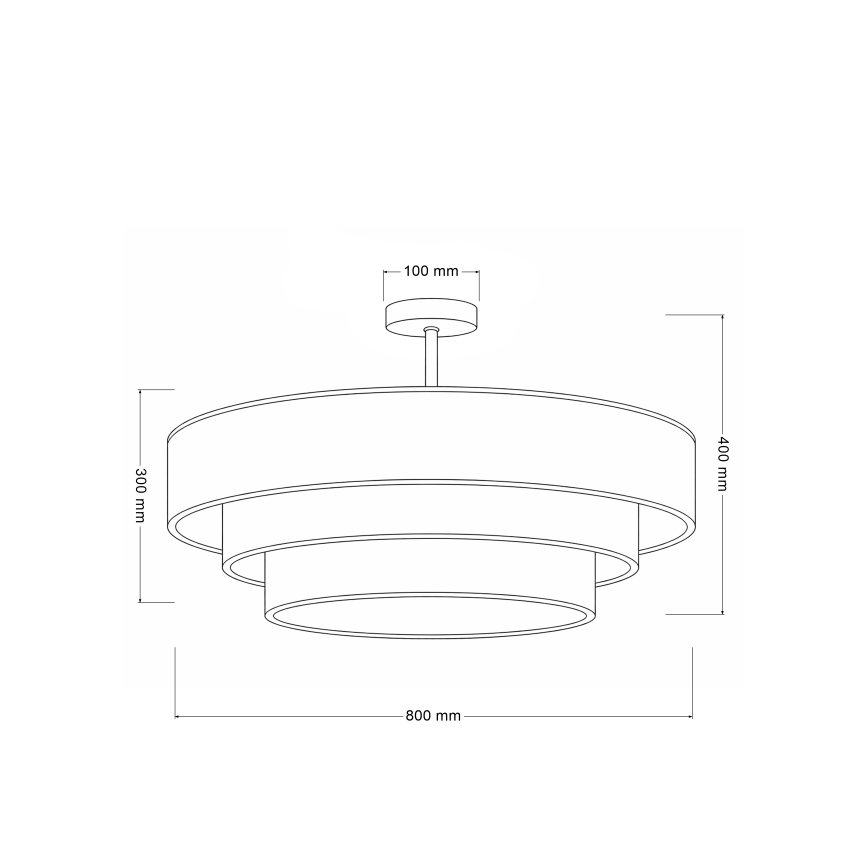 Brilagi - Lustra aplicată LUNETA 3xE27/60W/230V Ø 80 cm maro/bej/crem