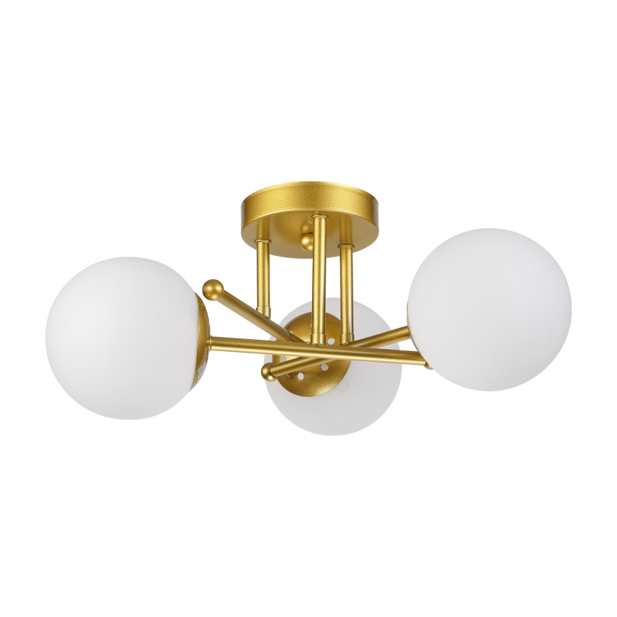 Brilagi - Lustră aplicată MALIVA 3xE14/15W/230V auriu/alb