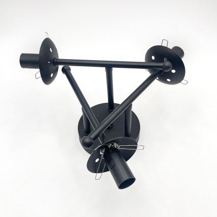 Brilagi - Lustră aplicată MALIVA 3xE14/15W/230V negru/fumuriu