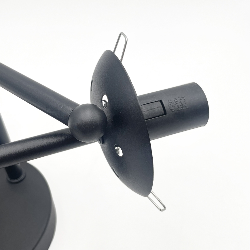 Brilagi - Lustră aplicată MALIVA 3xE14/15W/230V negru/fumuriu