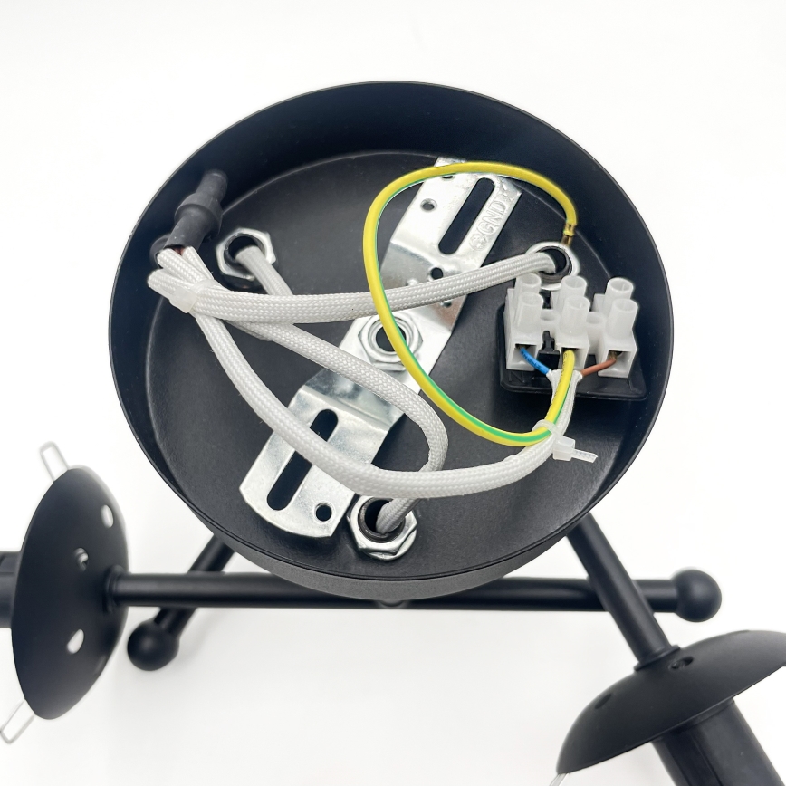 Brilagi - Lustră aplicată MALIVA 3xE14/15W/230V negru/fumuriu