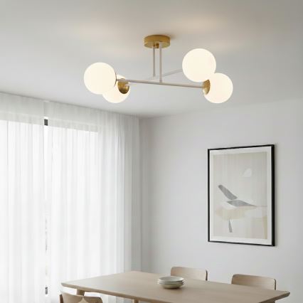 Brilagi - Lustră aplicată MALIVA, 4xE14/15W/230V, auriu/alb