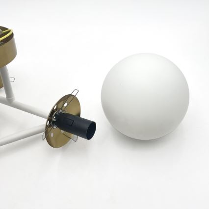 Brilagi - Lustră aplicată MALIVA, 4xE14/15W/230V, auriu/alb