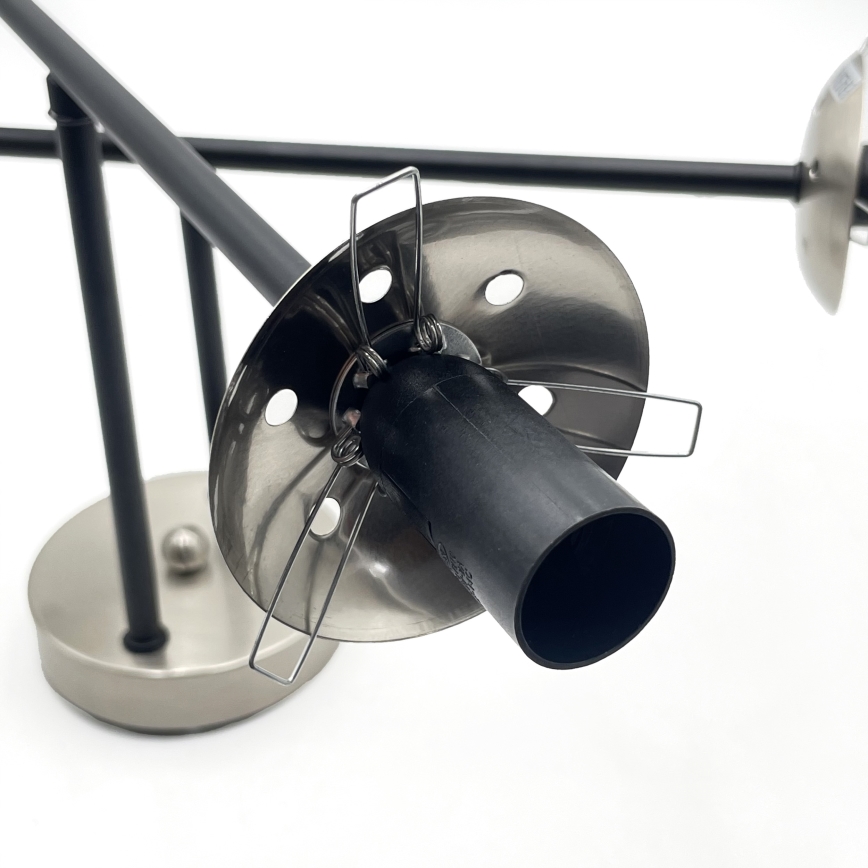 Brilagi - Lustra aplicată MALIVA 4xE14/15W/230V crom mat/fumuriu