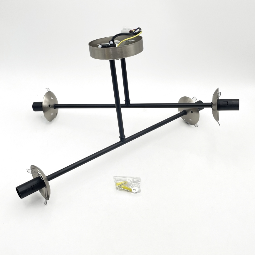 Brilagi - Lustra aplicată MALIVA 4xE14/15W/230V crom mat/fumuriu