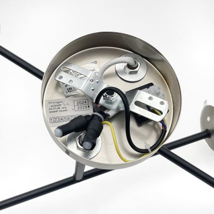 Brilagi - Lustra aplicată MALIVA 4xE14/15W/230V crom mat/fumuriu