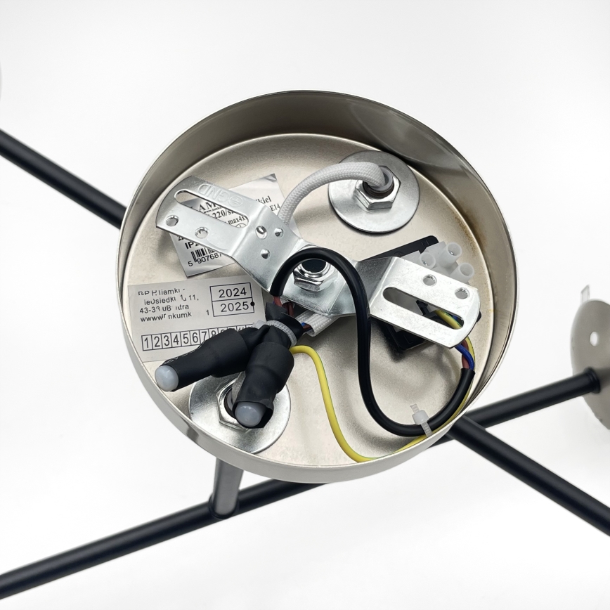 Brilagi - Lustra aplicată MALIVA 4xE14/15W/230V crom mat/fumuriu