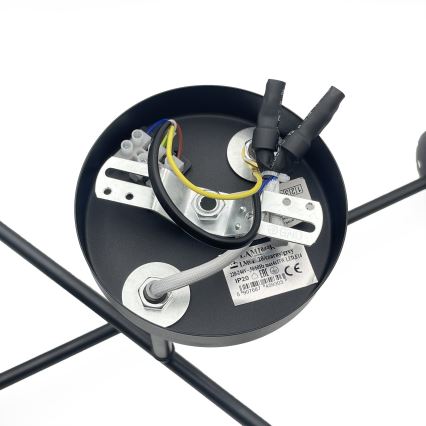 Brilagi - Lustră aplicată MALIVA 4xE14/15W/230V negru/alb