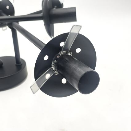 Brilagi - Lustră aplicată MALIVA 6xE14/15W/230V negru/alb