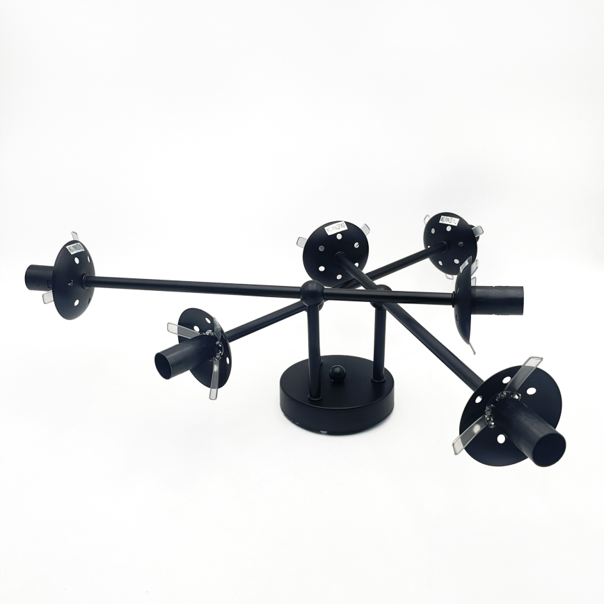 Brilagi - Lustră aplicată MALIVA 6xE14/15W/230V negru/alb