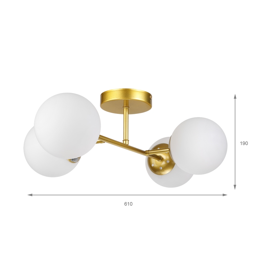 Brilagi - Lustră aplicată MALONY 4xE14/20W/230V aurie