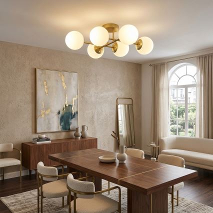 Brilagi - Lustră aplicată MALONY, 6xE14/20W/230V, aurie