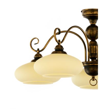 Brilagi - Lustră aplicată MOLLERO 5xE27/15W/230V Ø 84 cm bronz/patină