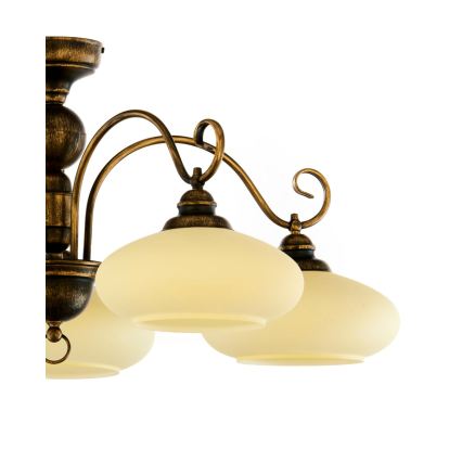 Brilagi - Lustră aplicată MOLLERO 5xE27/15W/230V Ø 84 cm bronz/patină