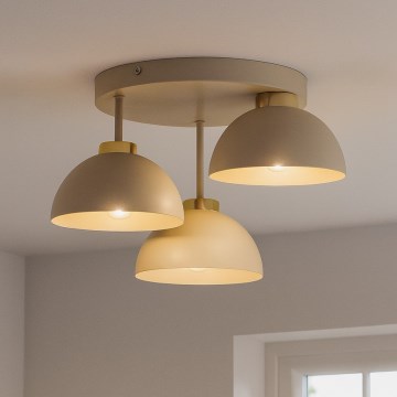 Brilagi - Lustră aplicată MOON 3xE27/60W/230V bej/auriu