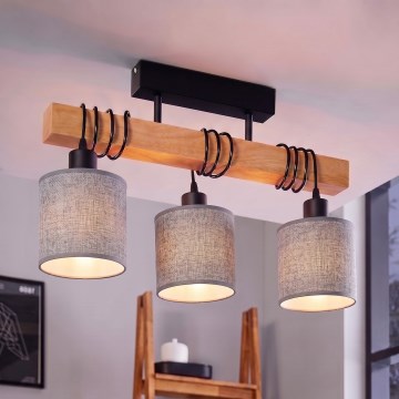 Brilagi - Lustră aplicată NUBILA 3xE27/60W/230V pin/gri