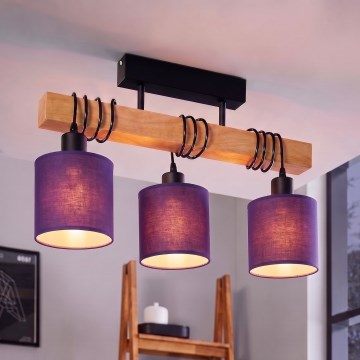 Brilagi - Lustră aplicată NUBILA 3xE27/60W/230V pin/mov